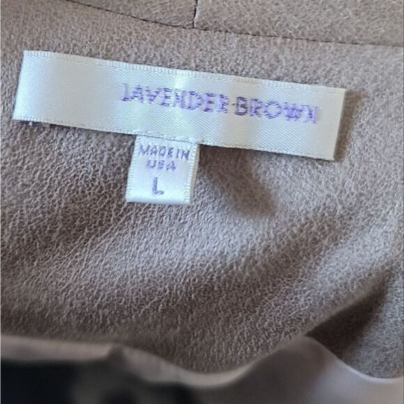 LAVENDER BROWN Faux Suede Drape Cardigan - Picture 8 of 9